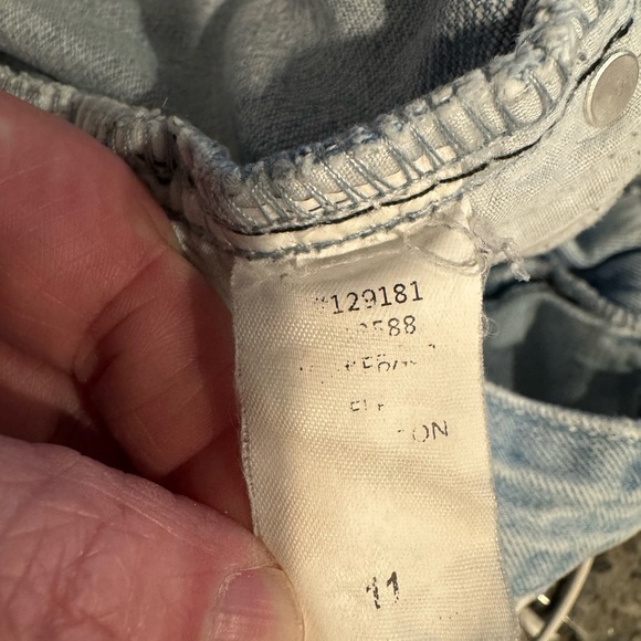 High-Waisted Light Wash Jeans | Size 11 |Checkerboard Y2K Grunge - Picture 5 of 6